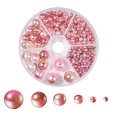 Rainbow ABS Plastic Imitation Pearl Beads OACR-YW0001-03J-1