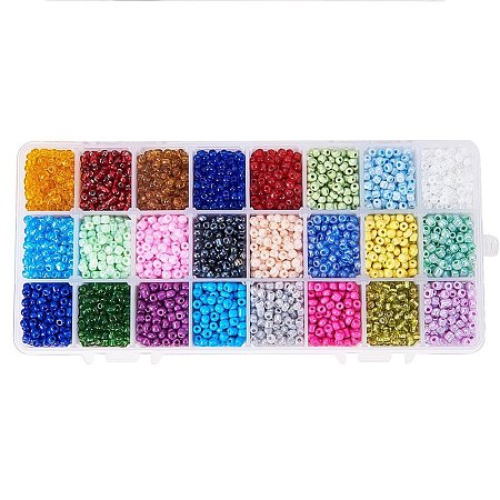 6/0 Round Glass Seed Beads Sets SEED-PH0007-02-1