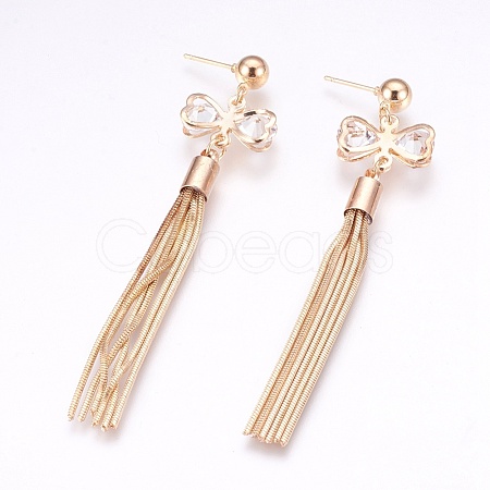 Glass Stud Earrings EJEW-K073-19A-1