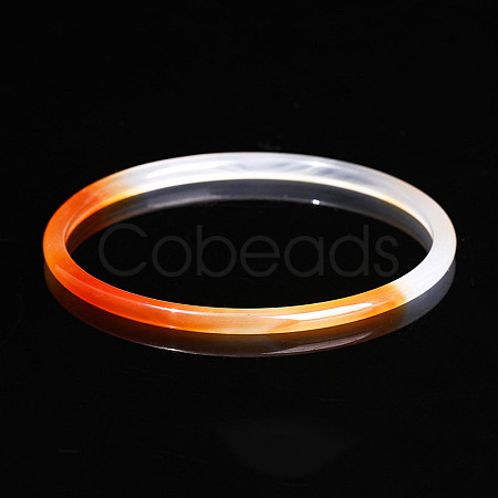 Dyed Natural Dendritic Agate Simple Plain Bangle for Women FIND-PW0021-09B-09-1