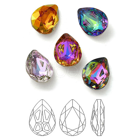 K9 Glass Rhinestone Cabochons RGLA-P036-05A-M-1