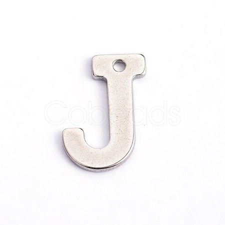 304 Stainless Steel Letter Charms STAS-O072-J-1