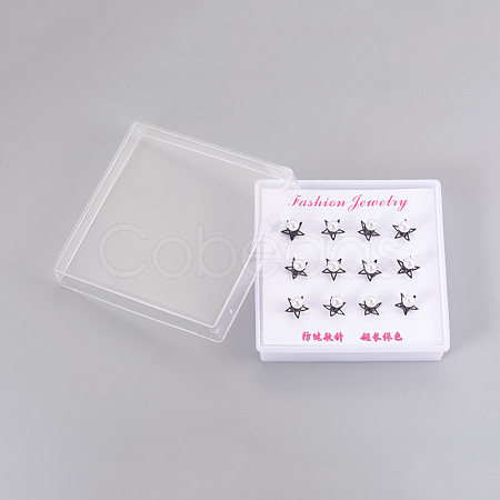 Acrylic Pearl Stud Earrings X-EJEW-F211-07-1