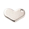 Non-Tarnish Stainless Steel Pendants, Heart Charms, Stainless Steel Color, 12x19x1.5mm, Hole: 2mm