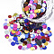 Ornament Accessories, PVC Plastic Paillette/Sequins Beads, No Hole/Undrilled Beads, Flat Round, Mixed Color, 3~7x0.3mm