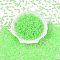 6/0 Inside Colours Transparent Glass Seed Beads, Teardrop, Top Drilled, Pale Green, 4~4.5x4x3mm, Hole: 1~1.2mm, about 4500pcs/pound