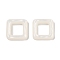 Opaque Resin Decoden Cabochons, Hollow Square, White, 18x18x3.5mm