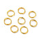 304 Stainless Steel Split Rings, Double Loops Jump Rings, Flat Round, Real 18K Gold Plated, 8x1.7mm, Inner Diameter: 6mm