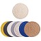 8Pcs 8 Colors Cotton Thread Weave Hot Pot Holders, Hot Pads, Coasters, For Cooking and Baking, Mixed Color, 112-117x7-9mm, 1pc/color