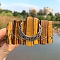 Natural Tiger Eye Snap Hair Clips, Hair Accessories for Women Girls, 100x100x100mm