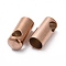 Ion Plating(IP) 304 Stainless Steel Cord Ends, End Caps, Column, Rose Gold, 8.5x3.8mm, Hole: 1.8mm, Inner Diameter: 3mm