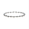 Classic Stainless Steel Ball Chains Stretch Bracelets for Women, Stainless Steel Color