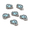 Polymer Clay Beads, Car, Light Sky Blue, 8x12x6mm, Hole: 2mm