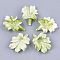 Synthetic Coral Beads, Dyed, Flower, Yellow Green, 31~32x23~24x9~10mm, Hole: 1mm