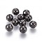 Brass Enamel Beads, Sports Beads, Long-Lasting Plated, Baseball, Gunmetal, 9.3x9mm, Hole: 2.1mm