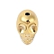 UV Plating Acrylic Beads, Skull, Light Goldenrod Yellow, 18x13x17mm, Hole: 2.8mm