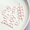 Gold Foil Handmade Lampwork Beads, Butterfly, Misty Rose, 15x8mm