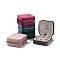 Square Velvet Jewelry Storage Zipper Boxes, Portable Travel Jewelry Case for Rings Earrings Bracelets Storage, Mixed Color, 10x10x4.85cm