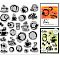 Rubber Clear Stamps, for Card Making Decoration DIY Scrapbooking, Mixed Shapes, 22x18x0.8cm