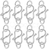 SUNNYCLUE 8Pcs 925 Sterling Silver S Shape Clasps STER-SC0001-18-1