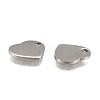 Tarnish Resistant 304 Stainless Steel Stamping Blank Tag Flat Heart Charms Pendants STAS-Q171-01-2