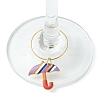 Umbrella Alloy Enamel Wine Glass Charms Sets AJEW-JO00185-4