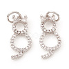 Brass Micro Pave Cubic Zirconia Charms ZIRC-G169-01P-1