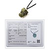Glass Pendant Necklace for Men Women NJEW-D295-02-1-2
