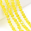 Electroplate Glass Beads Strands EGLA-A034-T1mm-L28-4