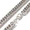 Iron Cuban Link Chain Necklaces for Women Men NJEW-A028-01D-P-2