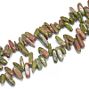 Natural Unakite Beads Strands G-S312-40-1