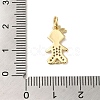 Brass Micro Pave Clear Cubic Zirconia Pendants KK-R162-003G-3