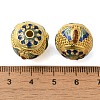 Rack Plating Brass Enamel Beads KK-P276-22D-G-2