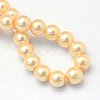 Baking Painted Pearlized Glass Pearl Round Bead Strands HY-Q003-4mm-61-4
