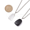 2Pcs 2 Styles Iron Rolo Chains Necklaces NJEW-JN04858-3