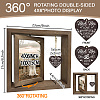 Wedding Double Sided Wooden Rotating Photo Frames with DIY Word Heart Charm DJEW-WH0076-003-2