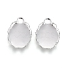 304 Stainless Steel Cabochon Settings X-STAS-P249-13B-S-1