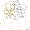 Unicraftale 48Pcs 8 Style 304 Stainless Steel Linking Rings STAS-UN0020-58-1