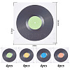 4 Sheets 4 Colors Square Plastic Vinyl Records Waterproof Decorative Stickers DIY-WH0349-146-2