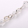 Handmade Bicone Glass Beads Chains for Necklaces Bracelets Making AJEW-JB00048-01-2