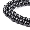Synthetic Black Stone Beads Strands X-G-G088-6mm-2