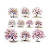 10Pcs 10 Styles Flower Tree Waterproof PET Stickers DIY-G121-03F-2