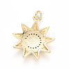 Golden Plated Brass Micro Pave Cubic Zirconia Pendants ZIRC-L085-32A-G-2