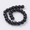 Synthetic Black Stone Beads Strands X-G-G088-8mm-2