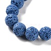 Synthetic Lava Rock Dyed Beads Strands G-H311-08C-09-4