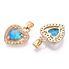 Faceted Glass Charms GLAA-S193-033-1