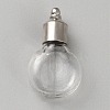 Clear Glass Bottle Pendants GLAA-WH0035-33B-1