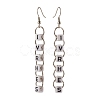 Word Ivrhes Long Brass Dangle Earrings for Women EJEW-JE04753-1