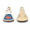 Eco-Friendly Alloy Enamel Pendants X-ENAM-T011-87-NR-3