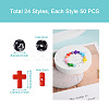 1200Pcs 24 Colors Acrylic Beads SACR-TA0001-09-3